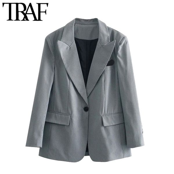 traf women fashion single button loose-fitting blazer coat vintage long sleeve pockets female outerwear chic veste 210415, Black;brown
traf women fashion single button loose-fitting blazer coat vintage long sleeve pockets female outerwear chic veste 210415, Black;brown