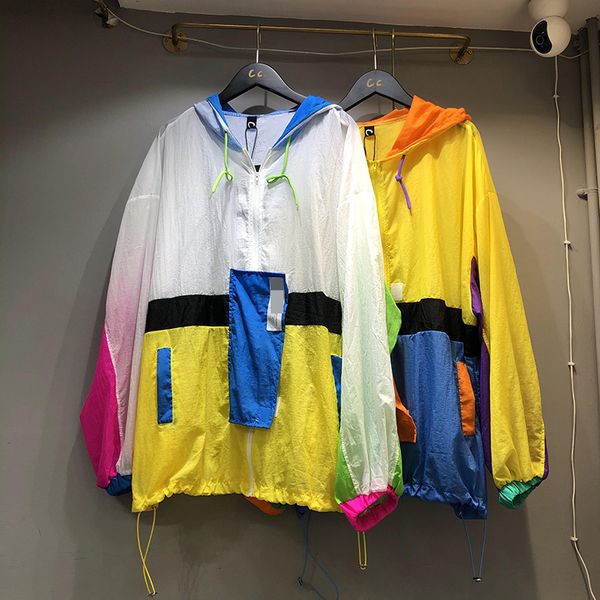 spring summer casual color matching thin hooded loose large version women fashion vacation traveling coat 16w961 210510, White;black
spring summer casual color matching thin hooded loose large version women fashion vacation traveling coat 16w961 210510, White;black