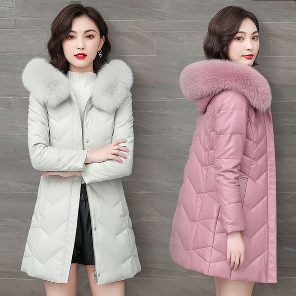 haining sheepskin town leather down jacket women's medium long size hooded collar thin fur coat in autumn and winter, Black
haining sheepskin town leather down jacket women's medium long size hooded collar thin fur coat in autumn and winter, Black