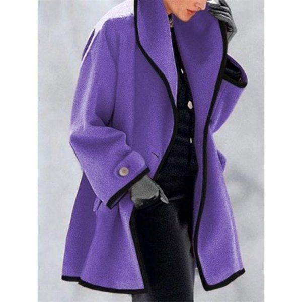 women's wool & blends large size spring and autumn eoolen coat casual windbreaker solid color long-sleeved chic ladies, Black
women's wool & blends large size spring and autumn eoolen coat casual windbreaker solid color long-sleeved chic ladies, Black