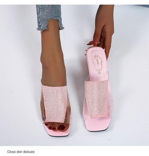 slippers sandals women 2021 summer style square root fish mouth diamond fashion leisure beach large size 35-43, Black
slippers sandals women 2021 summer style square root fish mouth diamond fashion leisure beach large size 35-43, Black