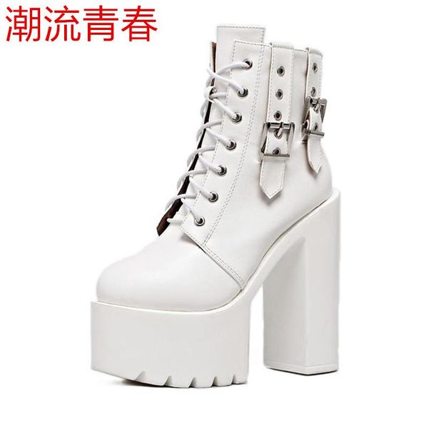 boots women gothic lace up ankle patchwork platform punk shoes ultra very high heel 14 cm bootie block chunky, Black
boots women gothic lace up ankle patchwork platform punk shoes ultra very high heel 14 cm bootie block chunky, Black