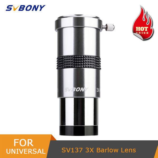 svbony telescope eyepieces 1.25" 3x/2x barlow lens fully multi-coated metal with m42x0.75 threadhello
svbony telescope eyepieces 1.25" 3x/2x barlow lens fully multi-coated metal with m42x0.75 threadhello