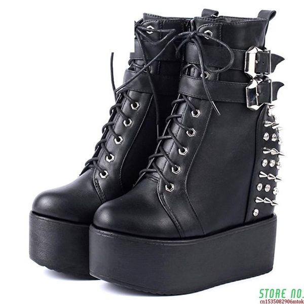 boots 2021 round toe metal rivets ankel for women black white gothic female shoes drop wedges high heels
boots 2021 round toe metal rivets ankel for women black white gothic female shoes drop wedges high heels