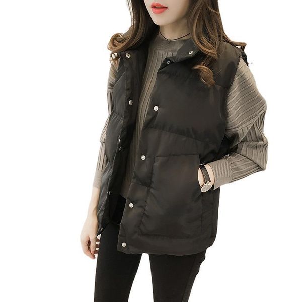 women's vests plus size cotton down vest women winter waistcoat all-match jacket padded sleeveless female, Black;white
women's vests plus size cotton down vest women winter waistcoat all-match jacket padded sleeveless female, Black;white