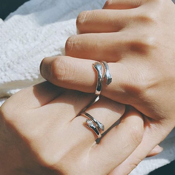 vintage love hug opening couple rings silvery glossy fashion simple finger ring wedding engagement jewelry gifts, Slivery;golden
vintage love hug opening couple rings silvery glossy fashion simple finger ring wedding engagement jewelry gifts, Slivery;golden
