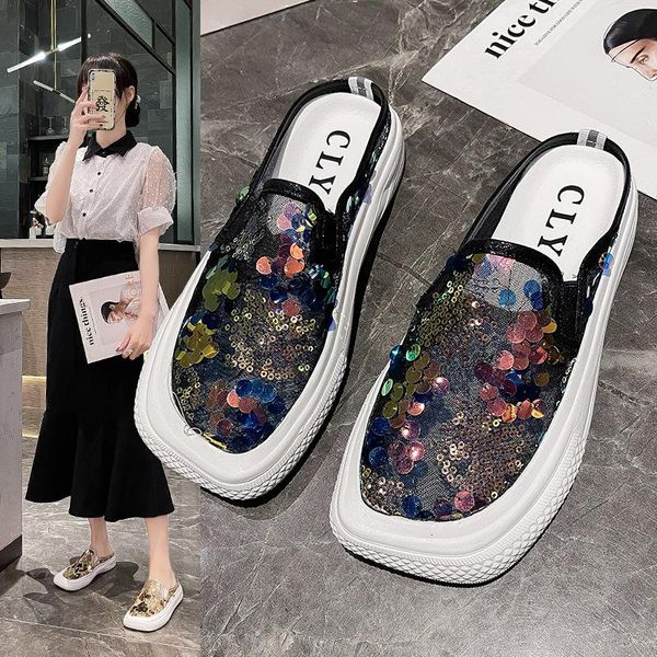 slippers shoes square toe woman's slides platform low fashion cover 2021 luxury summer cotton fabric hoof heels bling basic rubb, Black
slippers shoes square toe woman's slides platform low fashion cover 2021 luxury summer cotton fabric hoof heels bling basic rubb, Black