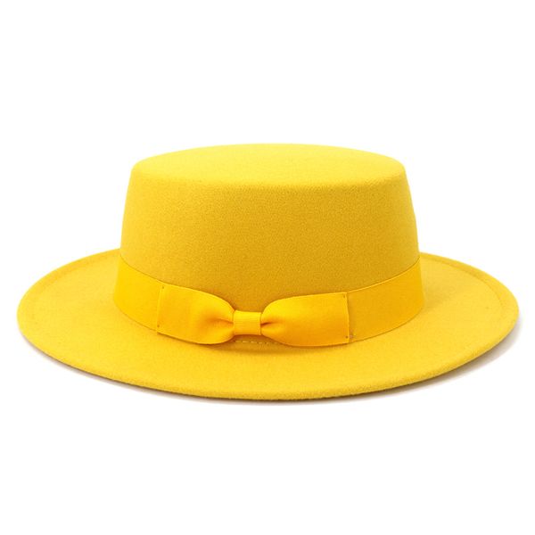 winter autumn women men flat hat solid color wide brim felt fedora hats with ribbon decorated ladies dress formal cap, Blue;gray
winter autumn women men flat hat solid color wide brim felt fedora hats with ribbon decorated ladies dress formal cap, Blue;gray