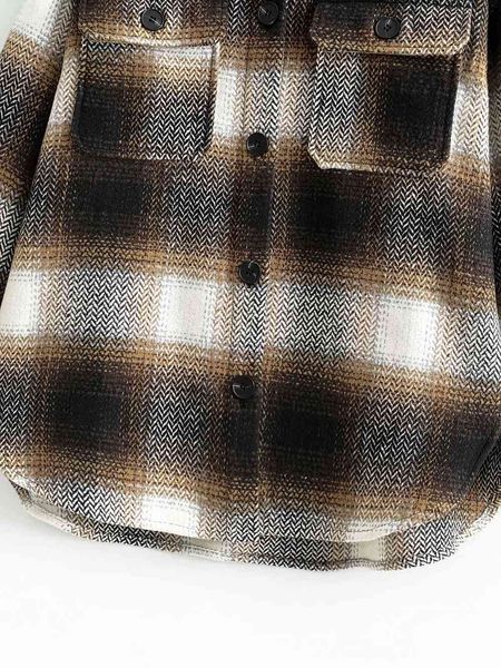 vintage chic contrast colors patchwork plaid jacket stylish women pockets turn-down collar coat casual girls streetwear 200919, Black;brown
vintage chic contrast colors patchwork plaid jacket stylish women pockets turn-down collar coat casual girls streetwear 200919, Black;brown