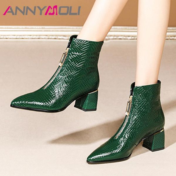 boots annymoli real leather high heel short women fashion shoes pointed toe zip block heels ankle lady winter 33-41, Black
boots annymoli real leather high heel short women fashion shoes pointed toe zip block heels ankle lady winter 33-41, Black