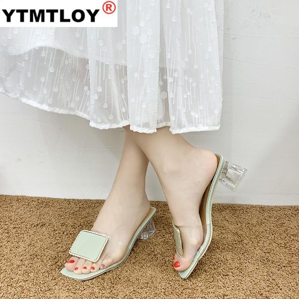 slippers 2021 women sandals transparent pvc crystal heel slides clear high heels summer square plus size 34-43, Black
slippers 2021 women sandals transparent pvc crystal heel slides clear high heels summer square plus size 34-43, Black