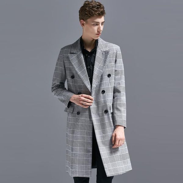 men's trench coats long overcoat men luxury double breasted plaid mens windbreakers plus size 6xl spring and autumn blazer jacket, Tan;black
men's trench coats long overcoat men luxury double breasted plaid mens windbreakers plus size 6xl spring and autumn blazer jacket, Tan;black