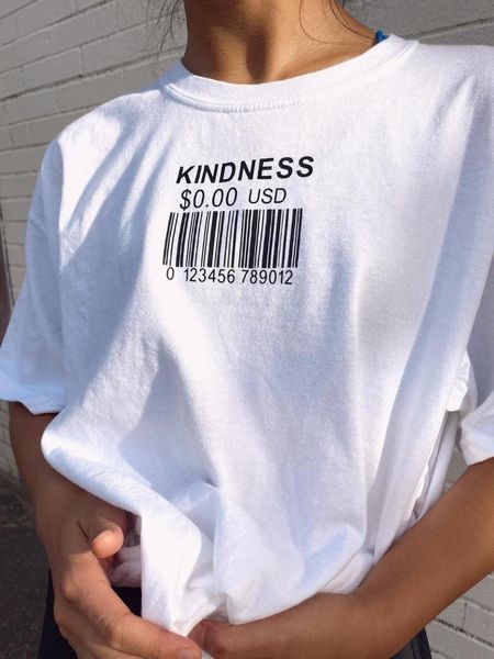 women's t-shirt kindness cute funny women 100% cotton casual street style grunge o-neck camisetas fashion quote tee tshirt, White
women's t-shirt kindness cute funny women 100% cotton casual street style grunge o-neck camisetas fashion quote tee tshirt, White