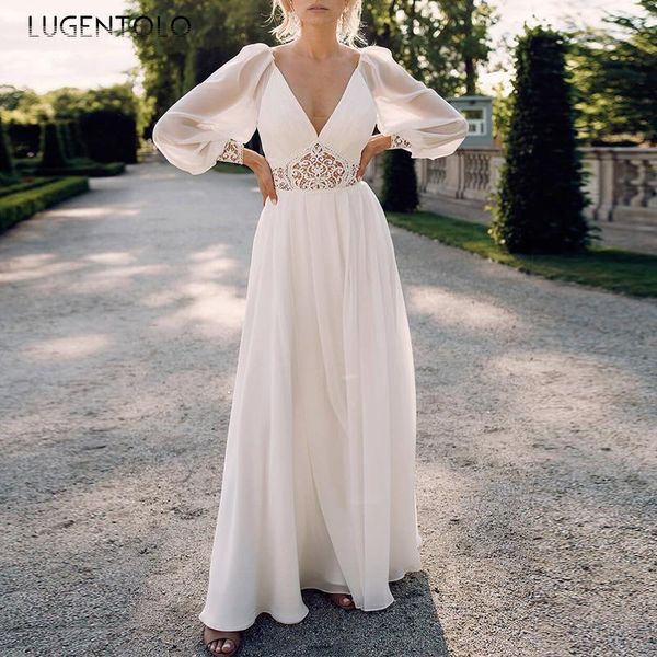 casual dresses lugentolo party dress slim v-neck backless long sleeve lace mesh female empire big swing white, Black;gray
casual dresses lugentolo party dress slim v-neck backless long sleeve lace mesh female empire big swing white, Black;gray