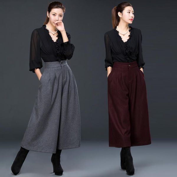 women's pants & capris retro woolen tweed in autumn and winter 2021 high waist, large size wide legs to keep warm, Black;white
women's pants & capris retro woolen tweed in autumn and winter 2021 high waist, large size wide legs to keep warm, Black;white
