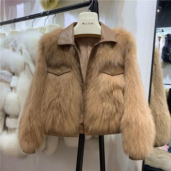 women's fur & faux short jacket autumn lapel fashion parker female coat loose elegant buttons overcoat warm winter, Black
women's fur & faux short jacket autumn lapel fashion parker female coat loose elegant buttons overcoat warm winter, Black