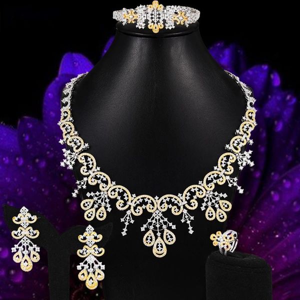 earrings & necklace blachette sweet romantic shiny flowers bracelet ring jewelry cubic zirconia bridal women wedding banquet sets, Silver
earrings & necklace blachette sweet romantic shiny flowers bracelet ring jewelry cubic zirconia bridal women wedding banquet sets, Silver