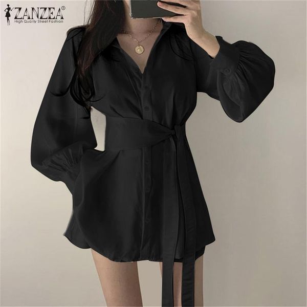 women's blouses & shirts plus size spring zanzea elegant bleted casual solid puff sleeve blusas female button down tunic chemise, White
women's blouses & shirts plus size spring zanzea elegant bleted casual solid puff sleeve blusas female button down tunic chemise, White