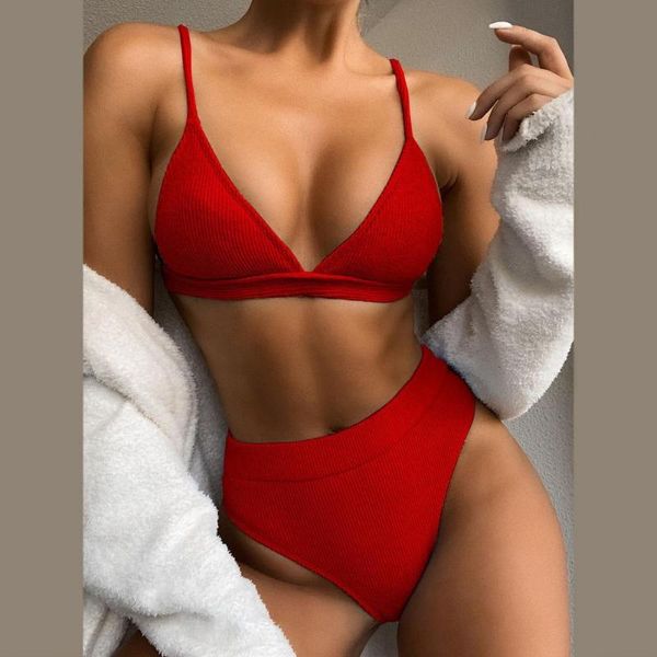 women's swimwear 2021 women deep v-neck ribbing solid color high waist two-piece swimsuit bikini bathing suit for swimming maillot, White;black
women's swimwear 2021 women deep v-neck ribbing solid color high waist two-piece swimsuit bikini bathing suit for swimming maillot, White;black