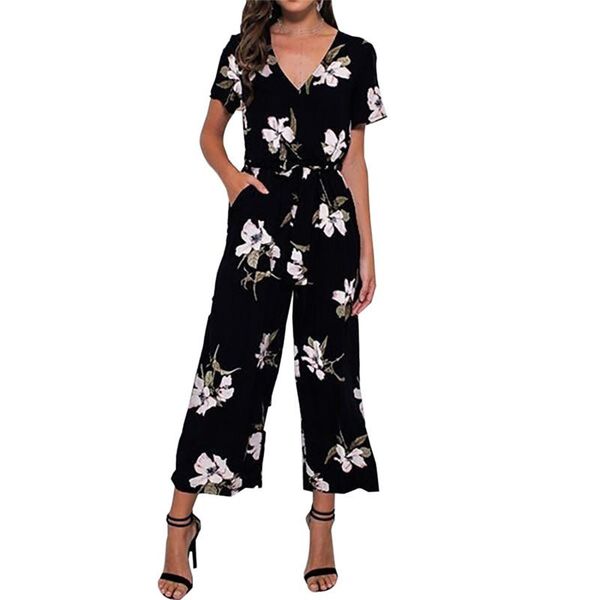 women's jumpsuits & rompers fashion floral print retro comfortable women casual simple personality jumpsuit pants for v-neck playsuit, Black;white
women's jumpsuits & rompers fashion floral print retro comfortable women casual simple personality jumpsuit pants for v-neck playsuit, Black;white