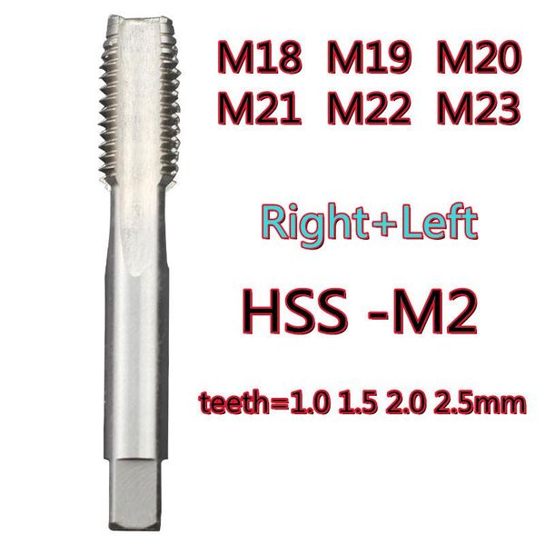 m18 m19 m20 m21 m22 m23 teeth=1.0 1.5 2.0 2.5mm right + left hss-m2 machine tap processing: steel hand tools 
m18 m19 m20 m21 m22 m23 teeth=1.0 1.5 2.0 2.5mm right + left hss-m2 machine tap processing: steel hand tools