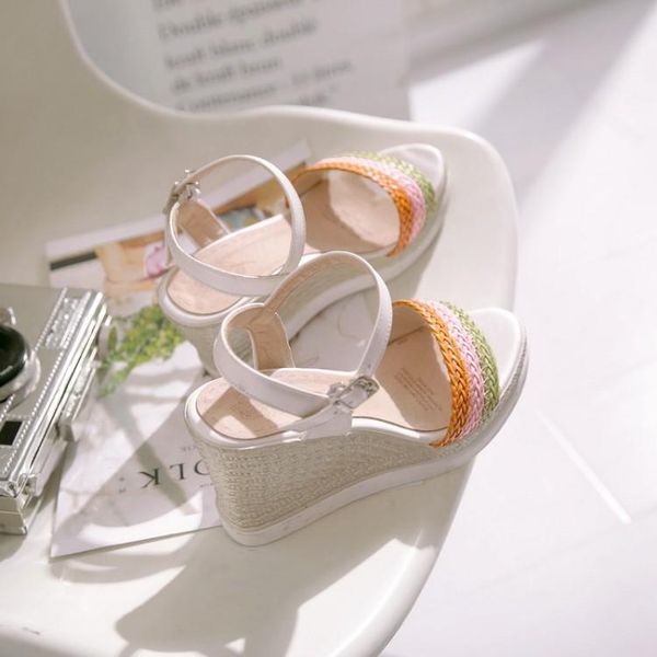 big size9 11 12 wedges shoes for women sandals woman ladies summer woven matching sponge cake waterproof stand, Black
big size9 11 12 wedges shoes for women sandals woman ladies summer woven matching sponge cake waterproof stand, Black
