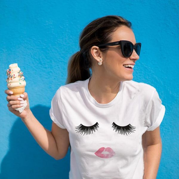 pretty and cute eye womens t shirt lashes red lips print summer casual short sleeve o neck ladies white
pretty and cute eye womens t shirt lashes red lips print summer casual short sleeve o neck ladies white