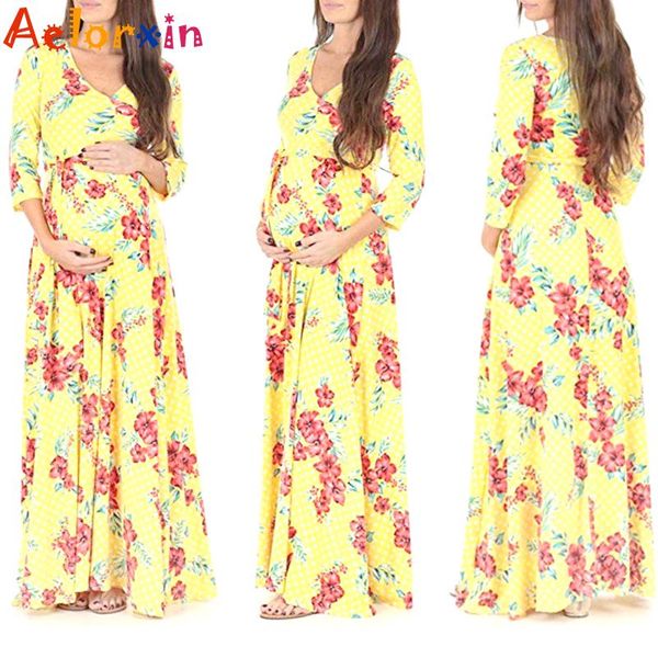 maternity dresses colorful clothes for pregnant women vestidos dress po shoot plus size, White
maternity dresses colorful clothes for pregnant women vestidos dress po shoot plus size, White