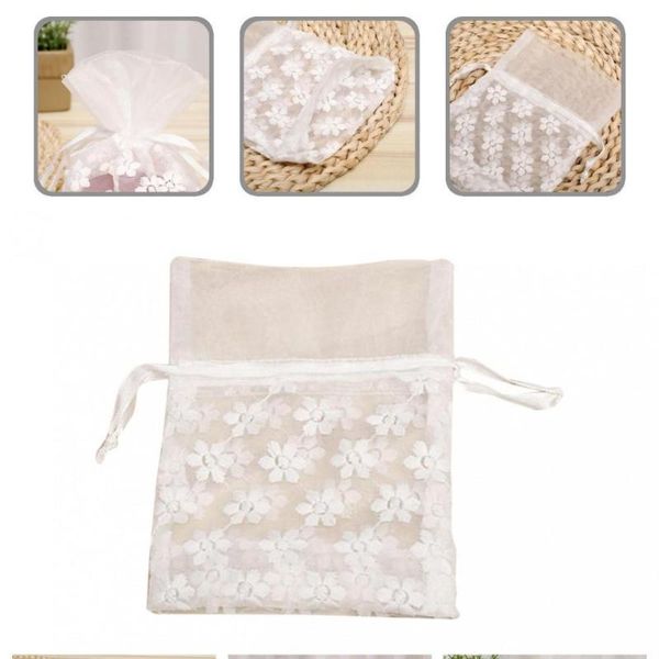 storage bags white 20pcs reliable lace flower decor drawstring gift pouch gauze elegant for party
storage bags white 20pcs reliable lace flower decor drawstring gift pouch gauze elegant for party