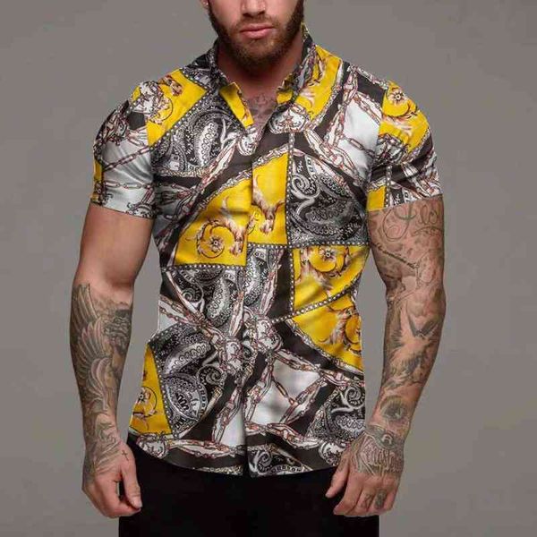 men's short sleeve male shirts for mens social luxury man designer clothes hawaiian fashionable elegant classic fashion 2021 w220216, White;black
men's short sleeve male shirts for mens social luxury man designer clothes hawaiian fashionable elegant classic fashion 2021 w220216, White;black