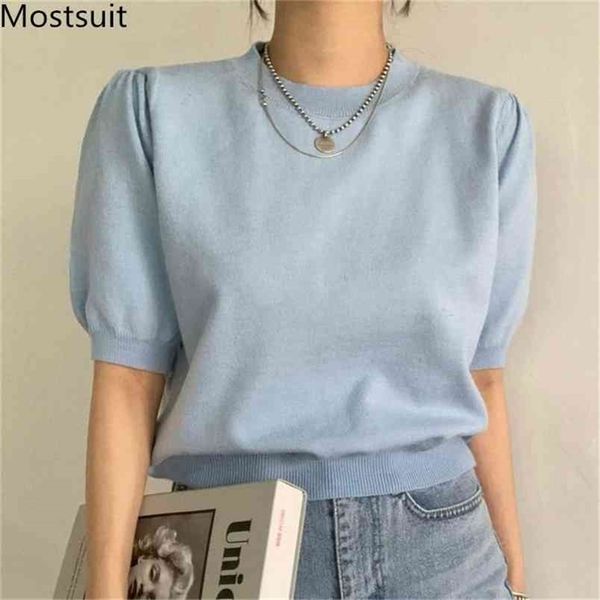 summer short sleeve knitted pullover sweater women o-neck solid basic korean fashion ladies jumpers femme 210513, White;black
summer short sleeve knitted pullover sweater women o-neck solid basic korean fashion ladies jumpers femme 210513, White;black