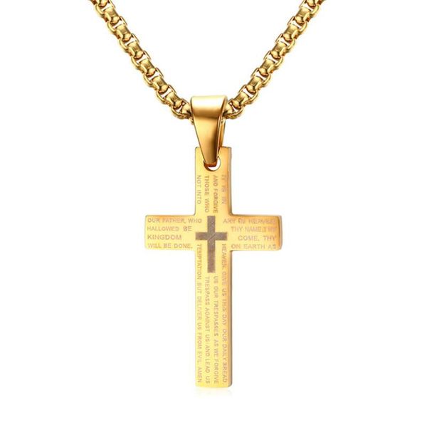 pendant necklaces classic cross pendants & for men engraved bible prayer stainless steel jewelry, Silver
pendant necklaces classic cross pendants & for men engraved bible prayer stainless steel jewelry, Silver