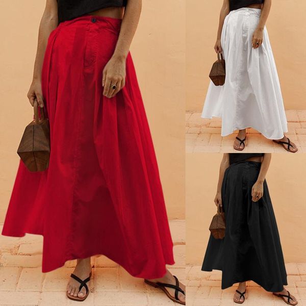 skirts celmia summer women plus size maxi high elastic waist vintage long casual loose solid pleated fashion 5xl 7, Black
skirts celmia summer women plus size maxi high elastic waist vintage long casual loose solid pleated fashion 5xl 7, Black