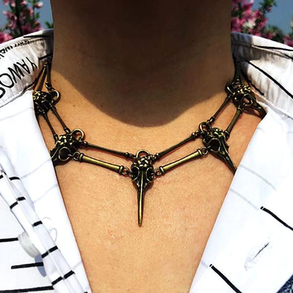 chokers 2021 bird skull necklace / bronze handmade steampunk jewelry dark metal viking style, Golden;silver
chokers 2021 bird skull necklace / bronze handmade steampunk jewelry dark metal viking style, Golden;silver