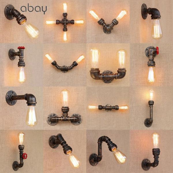 wall lamps retro industrial lamp vintage iron rust water pipe e27 loft light plated indoor lighting home bedroom restaurant deco
wall lamps retro industrial lamp vintage iron rust water pipe e27 loft light plated indoor lighting home bedroom restaurant deco