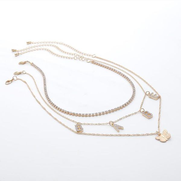 fresh butterfly wild ins necklace ladies fashion multi-layer claw chain letter beibei handmade banquet party pendant necklaces, Silver
fresh butterfly wild ins necklace ladies fashion multi-layer claw chain letter beibei handmade banquet party pendant necklaces, Silver