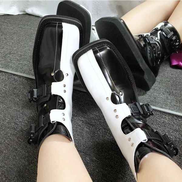 boots square toe woman mixed colors shoes platform zapatos de mujer buckle botas ankle fashion pumps, Black
boots square toe woman mixed colors shoes platform zapatos de mujer buckle botas ankle fashion pumps, Black