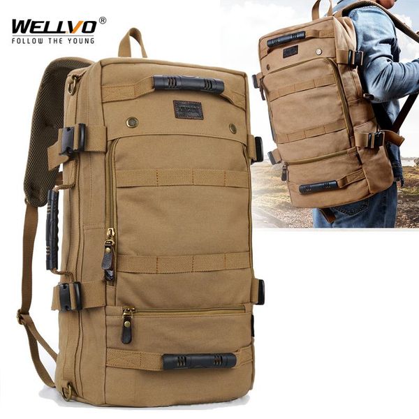 backpack men's canvas large travel bag mountaineering backpacks male travelling bucket rucksack 45/50l luggage pack bags xa105c
backpack men's canvas large travel bag mountaineering backpacks male travelling bucket rucksack 45/50l luggage pack bags xa105c