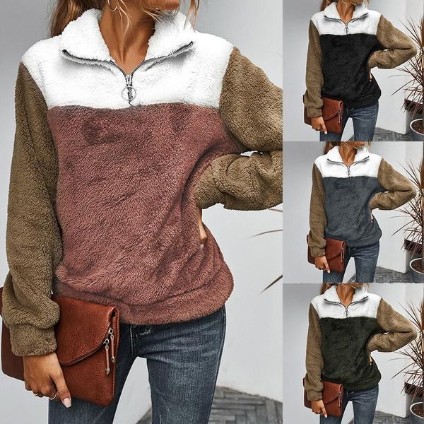 women's hoodies & sweatshirts mixed color stitching zipper stand collar casual short sweatshirt modern ladies pullover autumn winter fa, Black
women's hoodies & sweatshirts mixed color stitching zipper stand collar casual short sweatshirt modern ladies pullover autumn winter fa, Black