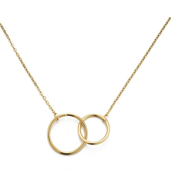 fashion punk stainless steel chain double round circle pendant necklace for women clavicle choker hip hop jewelry necklaces, Silver
fashion punk stainless steel chain double round circle pendant necklace for women clavicle choker hip hop jewelry necklaces, Silver