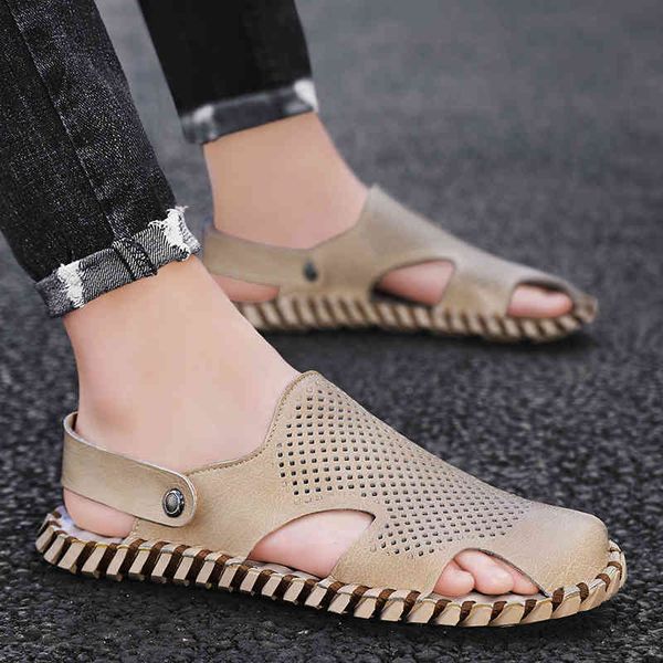 slippers men's genuine leather sandals handmade sewing summer lightweight non-slip shoes outdoor beach men casual sp0x, Black
slippers men's genuine leather sandals handmade sewing summer lightweight non-slip shoes outdoor beach men casual sp0x, Black