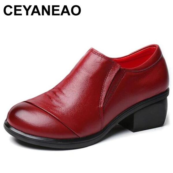 dress shoes ceyaneao 2021 genuine leather women thick med heels work pumps spring autumn red boots womene1620, Black
dress shoes ceyaneao 2021 genuine leather women thick med heels work pumps spring autumn red boots womene1620, Black