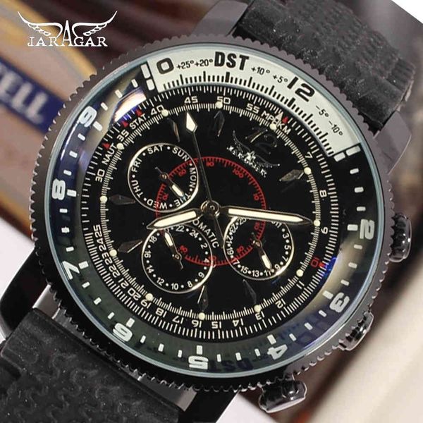 military jaragar hands fashion lighting sports design black rubber band men mechanical automatic clock brand luxury, Slivery;brown
military jaragar hands fashion lighting sports design black rubber band men mechanical automatic clock brand luxury, Slivery;brown