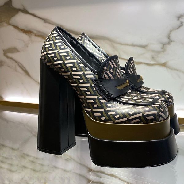 spring and autumn medusa aevitas heeled lady dress shoes quality calf genuine leather buckle pumps 6cm double platform hi heels designer wed, Black
spring and autumn medusa aevitas heeled lady dress shoes quality calf genuine leather buckle pumps 6cm double platform hi heels designer wed, Black