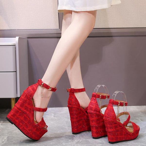 dress shoes 12cm slope heel platform sandals 14cm nightclub stripper fetish 16cm full party models show women elegant, Black
dress shoes 12cm slope heel platform sandals 14cm nightclub stripper fetish 16cm full party models show women elegant, Black