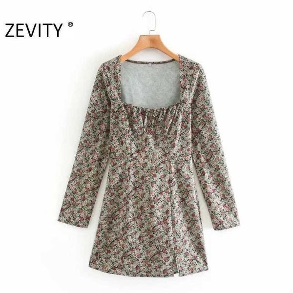 zevity women vintage square collar pleats long sleeve mini dress office ladies chic floral print hem split vestido ds4588 210603, Black;gray
zevity women vintage square collar pleats long sleeve mini dress office ladies chic floral print hem split vestido ds4588 210603, Black;gray