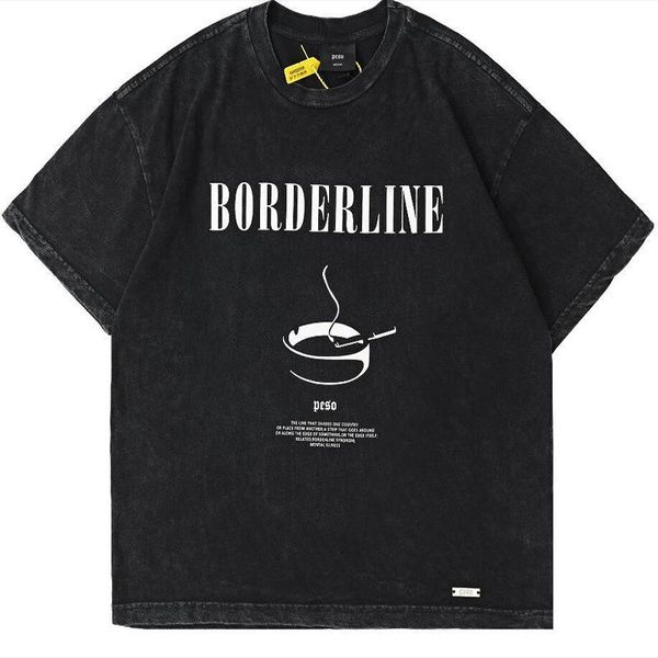 men's t-shirts high street brand peso ashtray letter print retro oversized t-shirt streetwear women clothing woman clothes, White;black
men's t-shirts high street brand peso ashtray letter print retro oversized t-shirt streetwear women clothing woman clothes, White;black