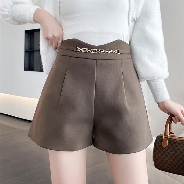 women's shorts limiguyue autumn winter woolen women mini elegant chic chain high waist casual pocket booty short trousers k3113, White;black
women's shorts limiguyue autumn winter woolen women mini elegant chic chain high waist casual pocket booty short trousers k3113, White;black