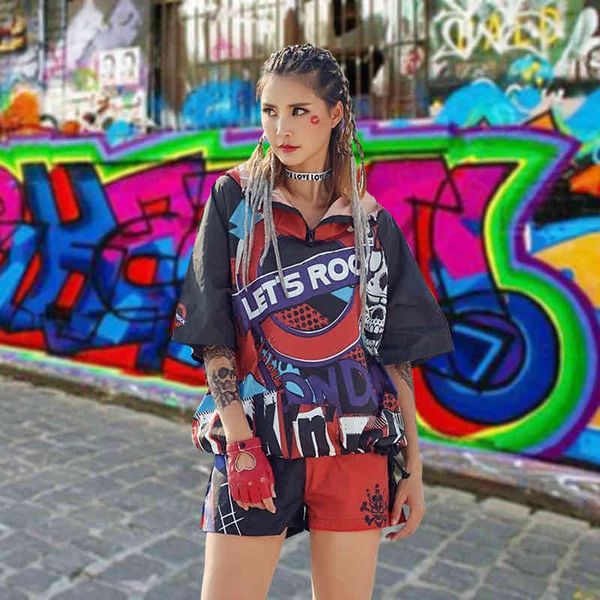vests summer short sleeve hooded windbreaker 2021 spring/summer hip hop jacket loose pullover sun protection shirt punk trendy women, Black;white
vests summer short sleeve hooded windbreaker 2021 spring/summer hip hop jacket loose pullover sun protection shirt punk trendy women, Black;white