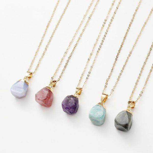 natural stone necklace raw aquamarines amethysts crystal flash labradorite geometric pendant for women men jewelry gift necklaces, Silver
natural stone necklace raw aquamarines amethysts crystal flash labradorite geometric pendant for women men jewelry gift necklaces, Silver